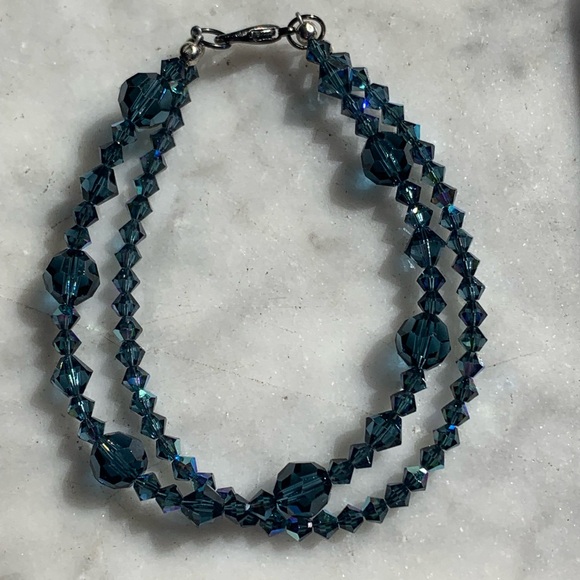 Navy Swarovski Crystal Bracelet - Picture 7 of 13